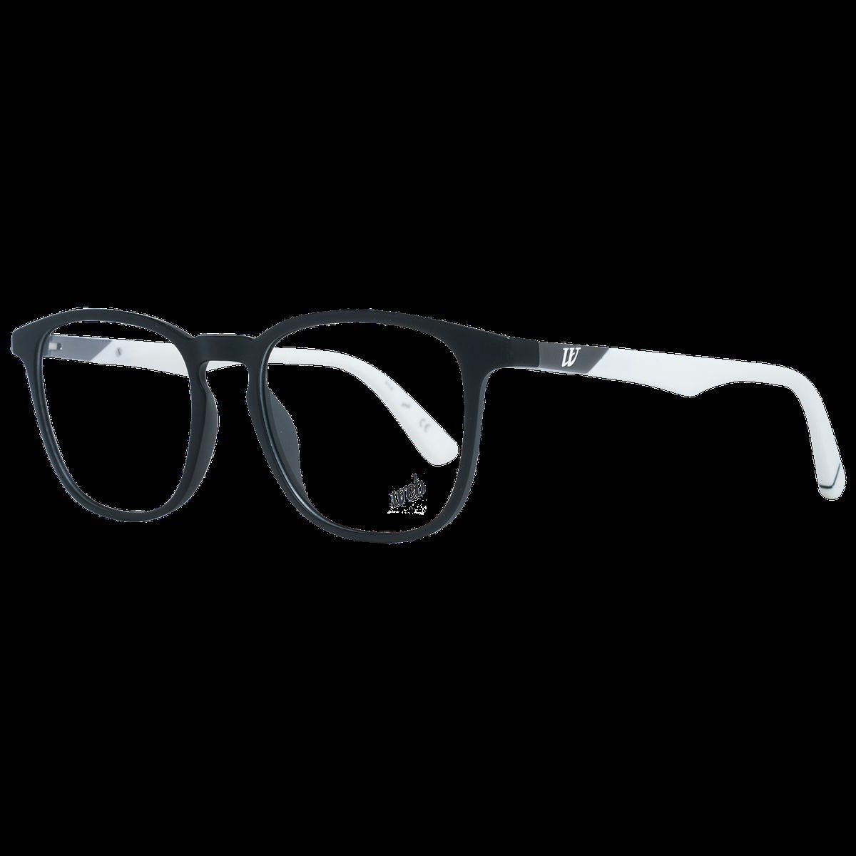 Schwarz-weiße rechteckige Brille
