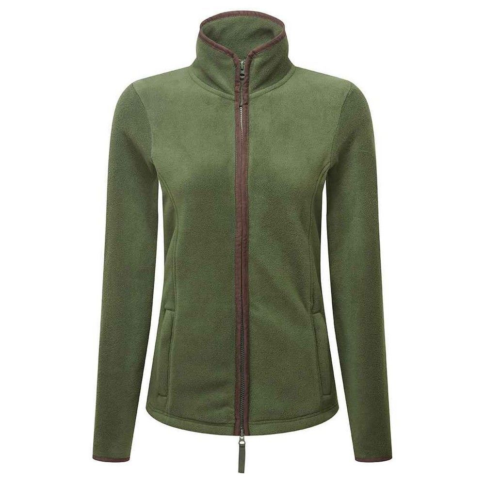 Damen Fleecejacke mit Kontrastbesatz