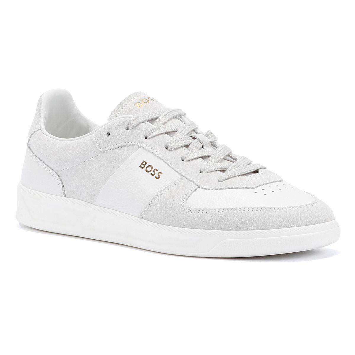 Tennis-inspirierte Leder-Wildleder-Sneaker