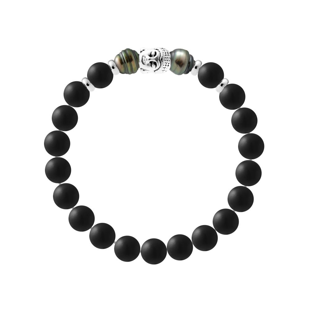 Blaues Lapislazuli-Perlenarmband mit Herzanhänger