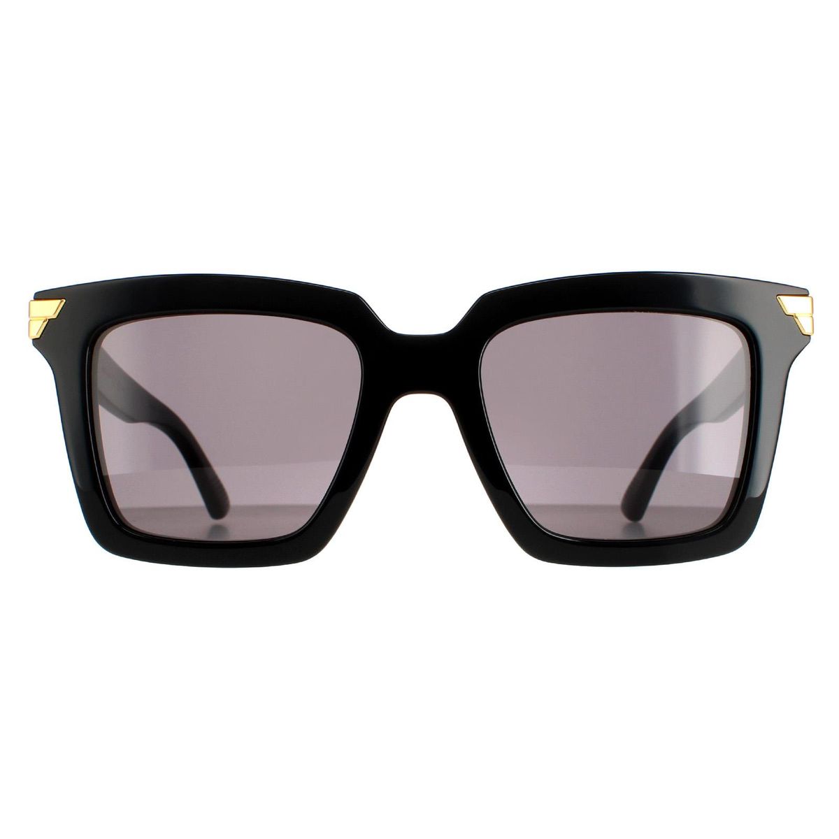 Quadratische Sonnenbrille mit goldenem Akzent