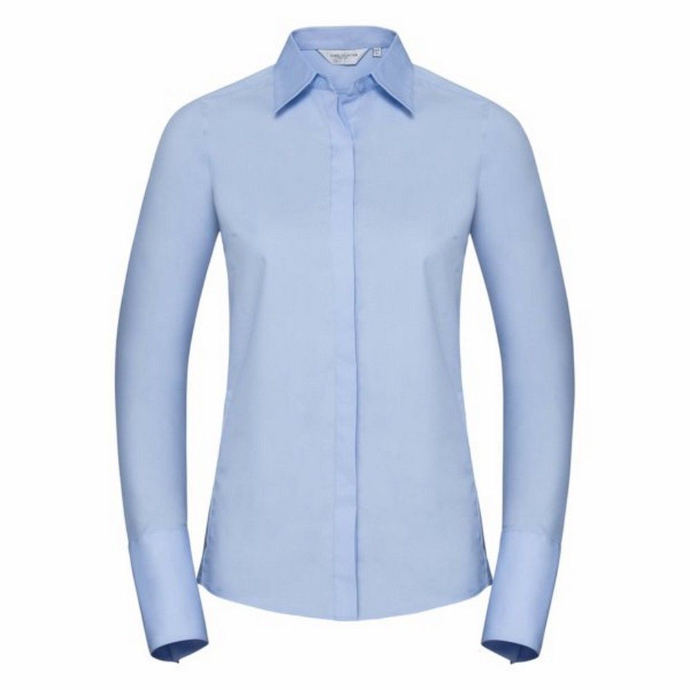 Russell - Langärmelige Stretch-Bluse - Damen (Hellblau)