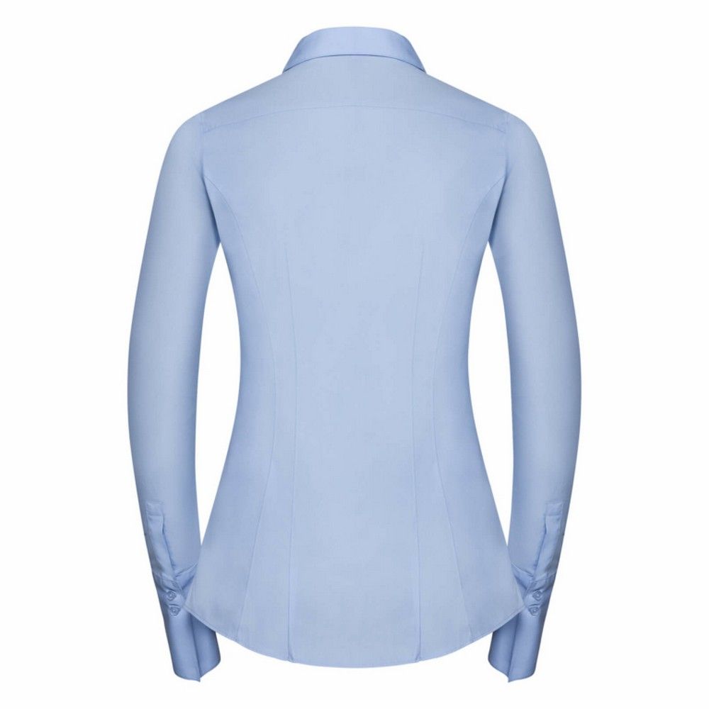 Langärmelige taillierte Stretch-Bluse