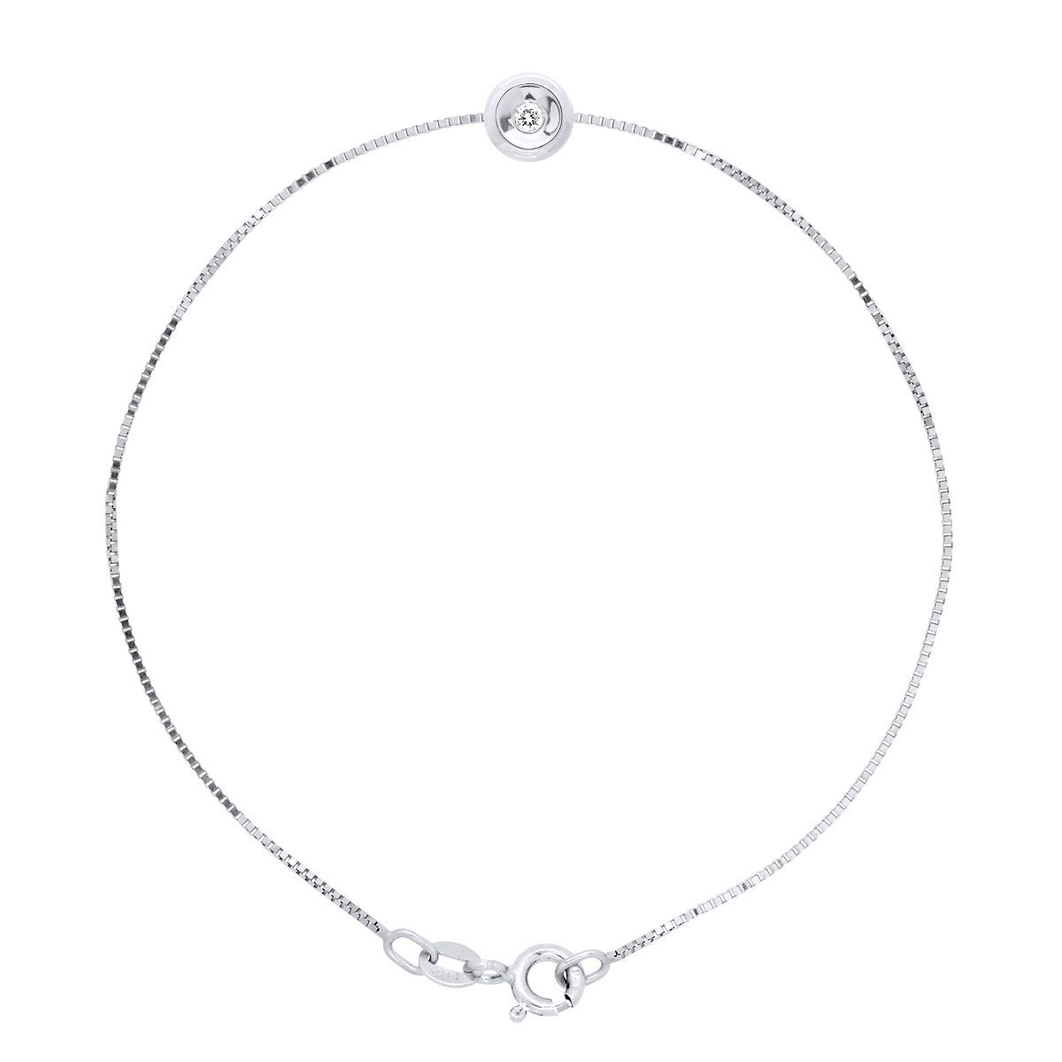 Armband aus Sterlingsilber mit Diamantakzent