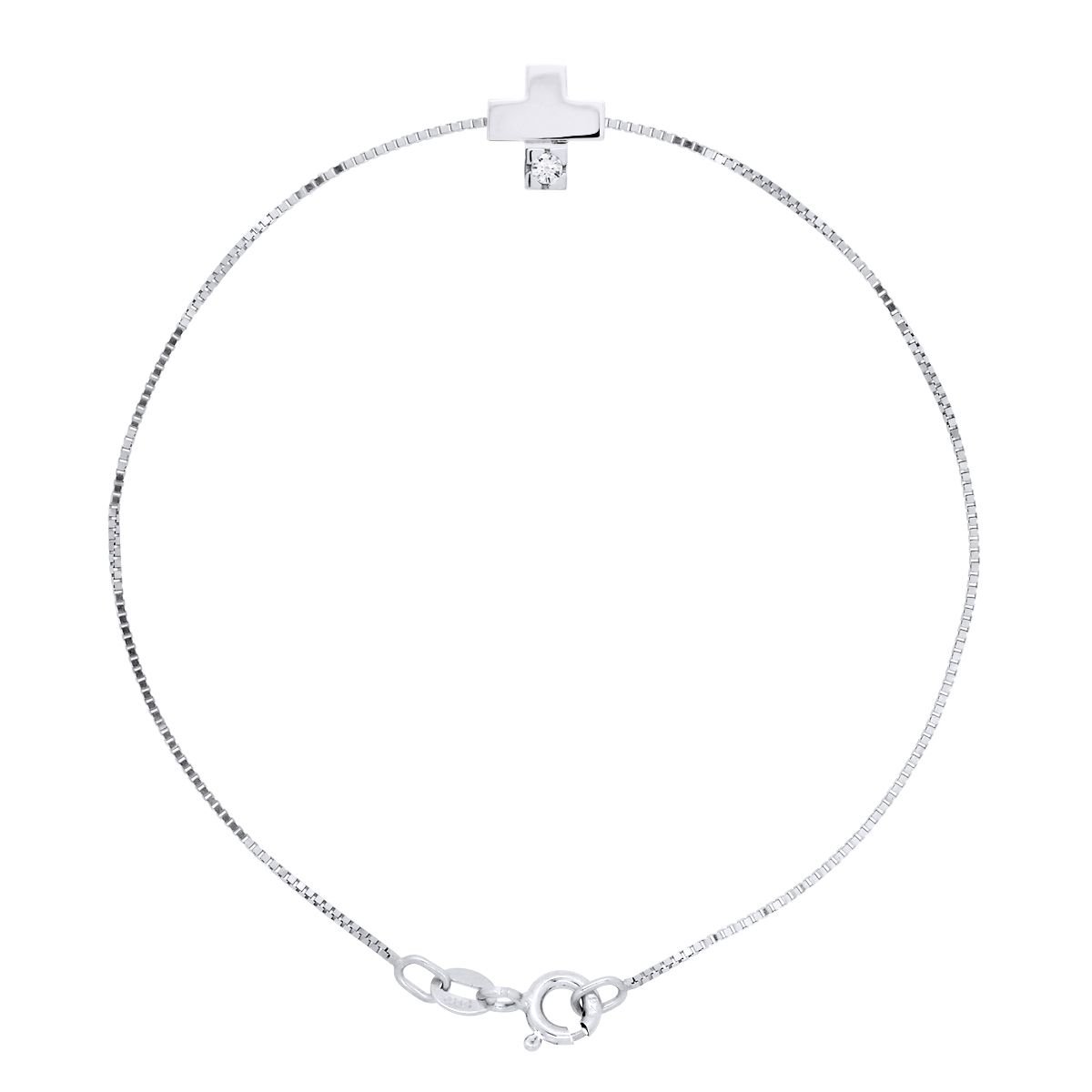 Armband aus Sterlingsilber mit Diamantakzent