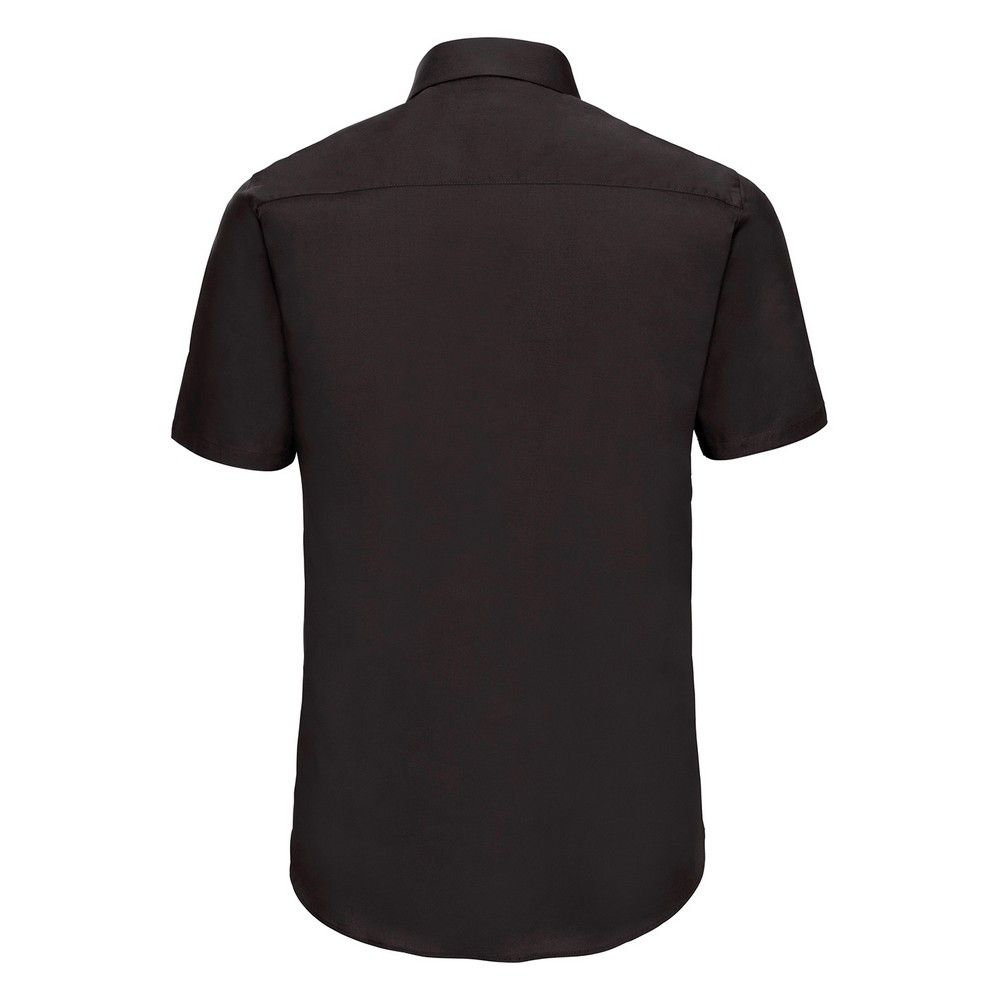 Kurzärmeliges Slim-Fit Popeline-Hemd