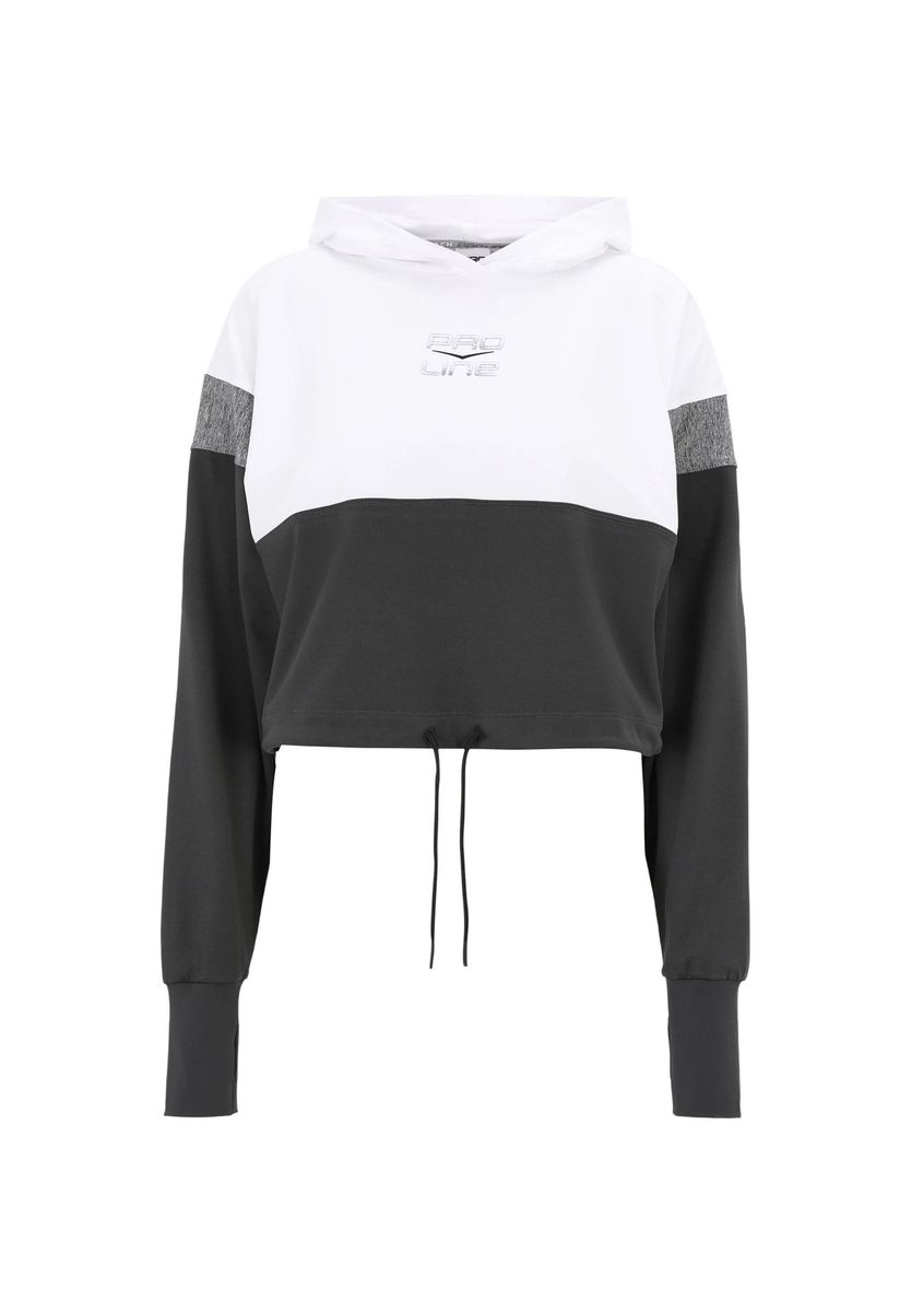Farbblock Cropped Active Hoodie