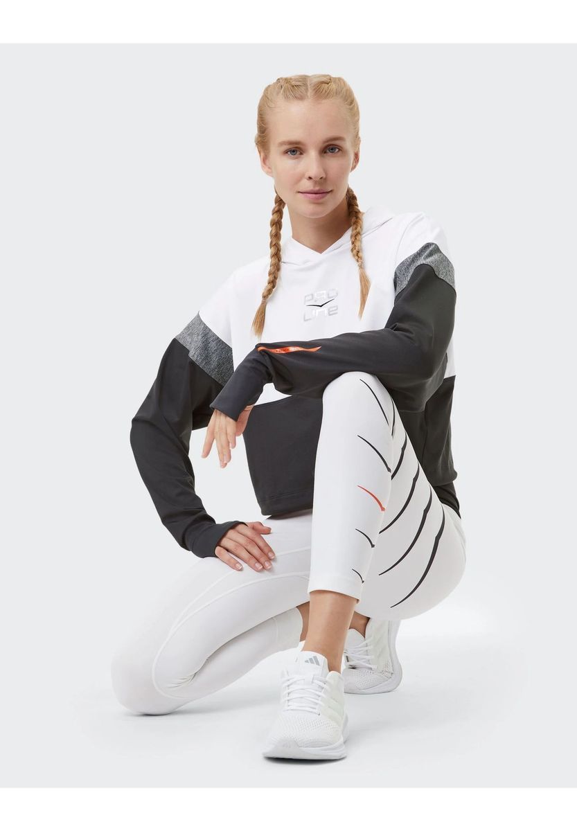 Farbblock Cropped Active Hoodie