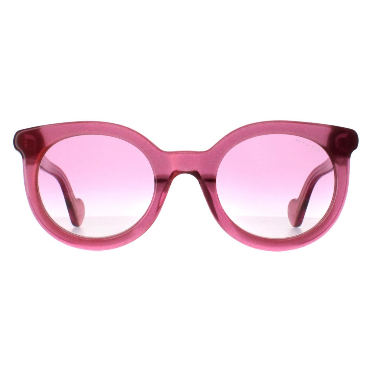 Runde pinkfarbene Sonnenbrille mit Farbverlauf