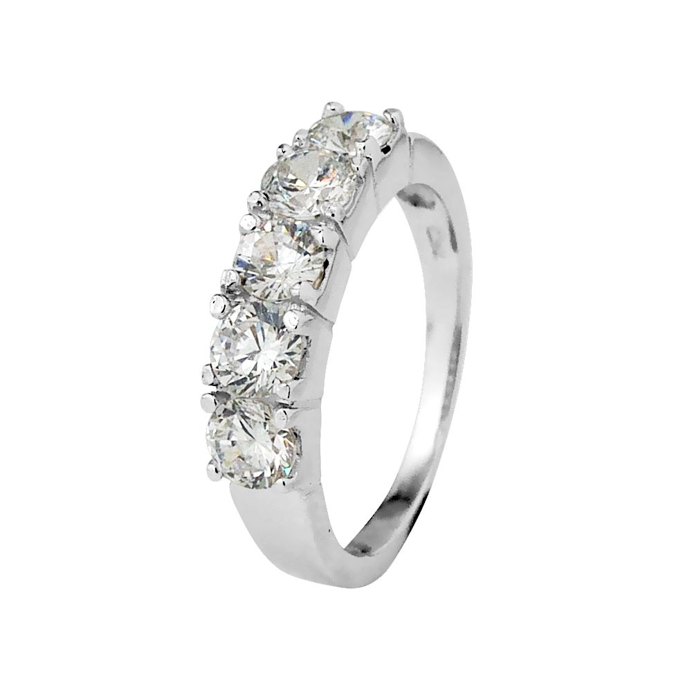 Eleganter Eternity-Ring mit fünf Steinen