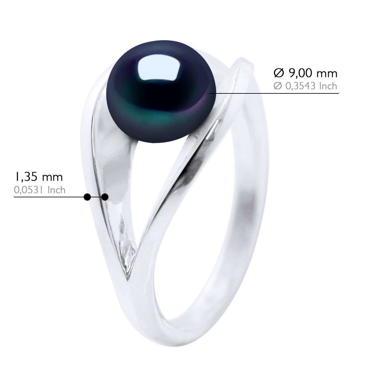 Eleganter Silberring mit Zuchtperle