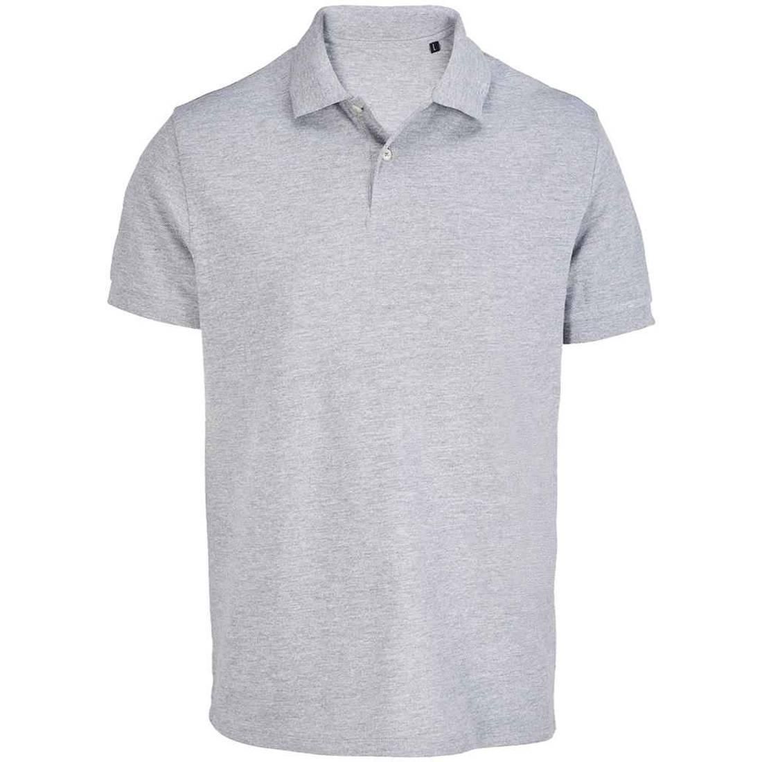 Klassisches Grau meliertes Piqué-Poloshirt