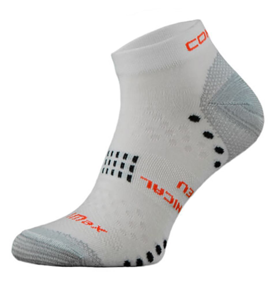 Chaussettes Running pour Ete | COMODO | Légères Chaussettes Coolmax Basses - Blanc