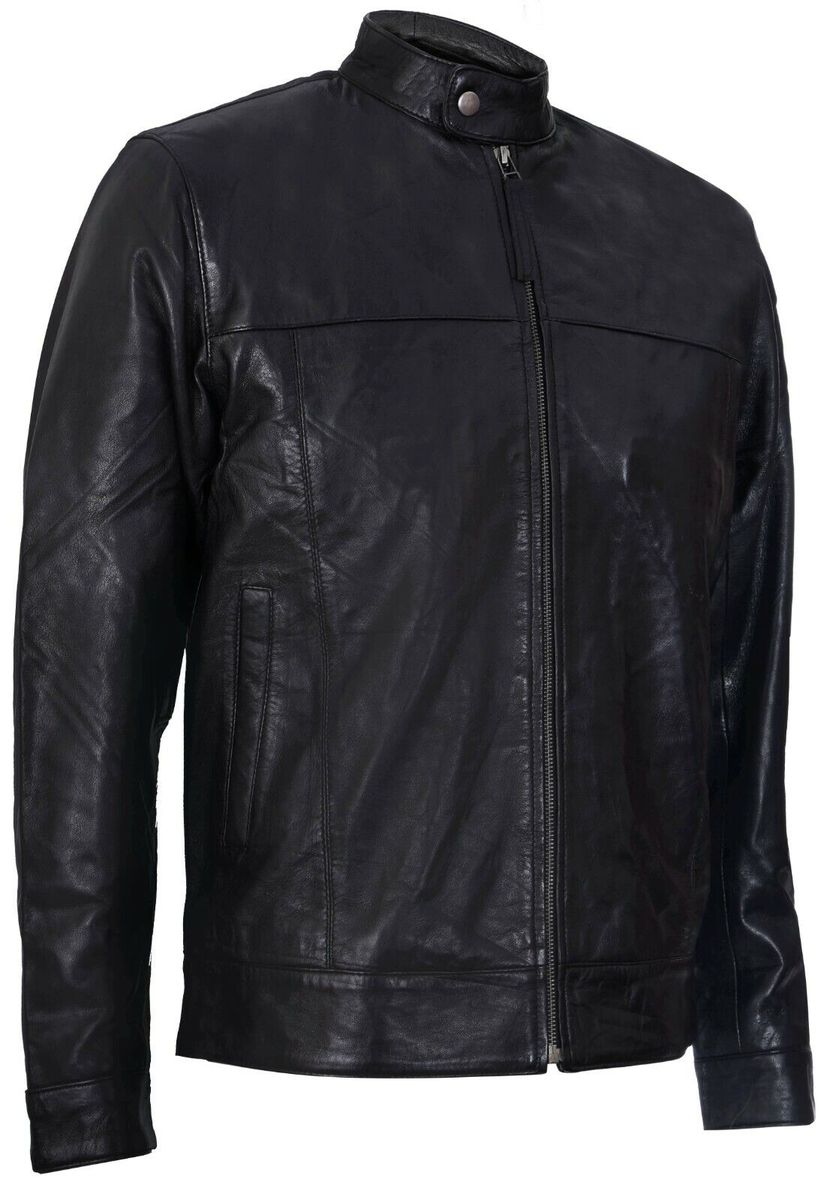 Elegante Nappa-Leder Bikerjacke