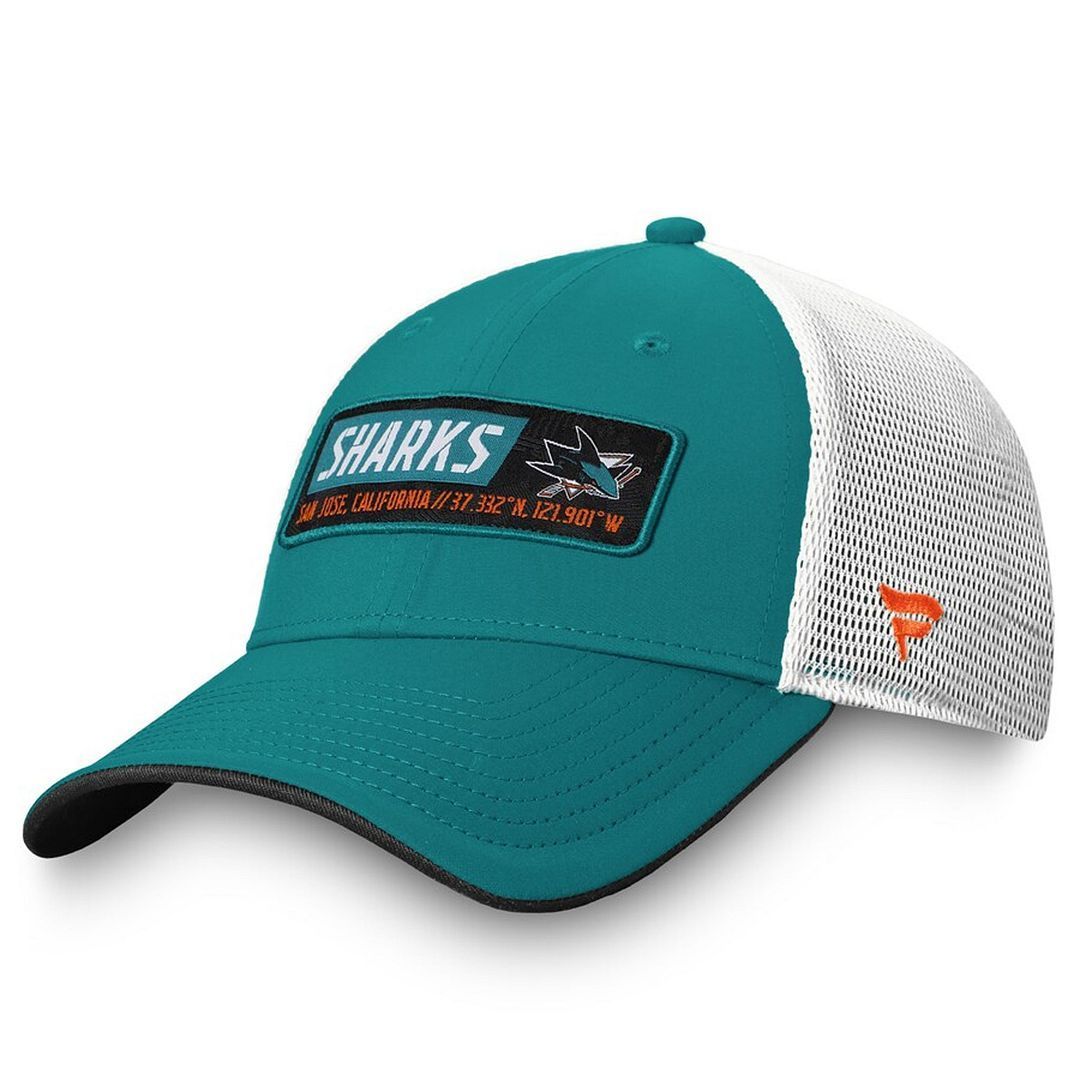 San Jose Sharks Teal Trucker Cap