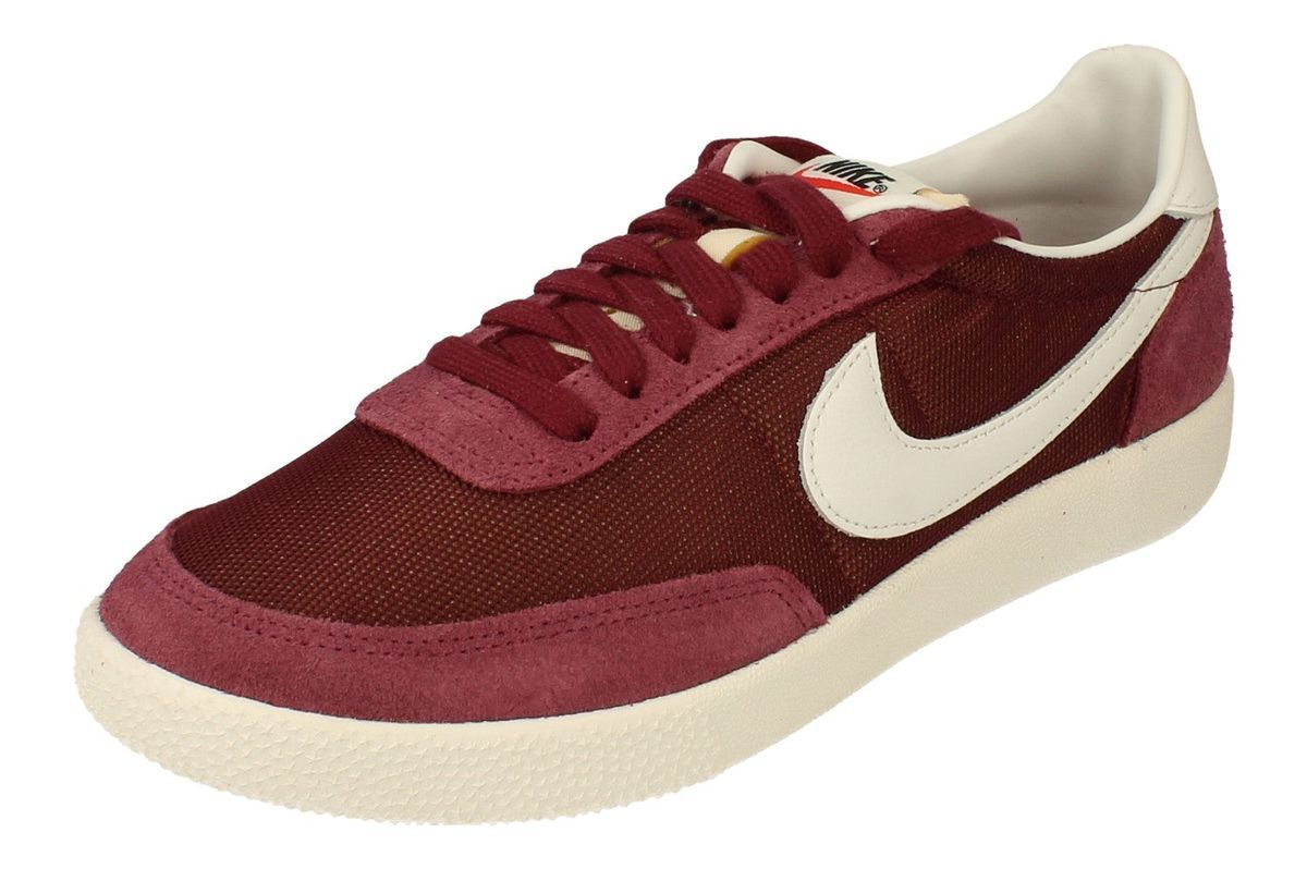 Burgunderfarbene Sneaker mit Wildlederbesatz
