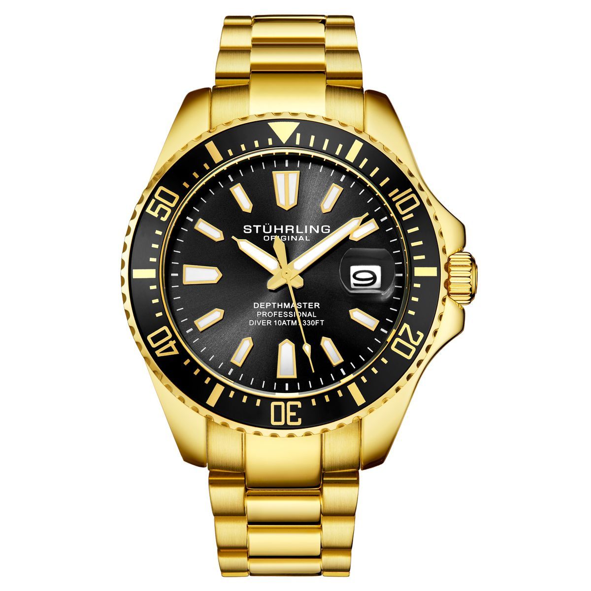 Goldfarbene professionelle Taucheruhr