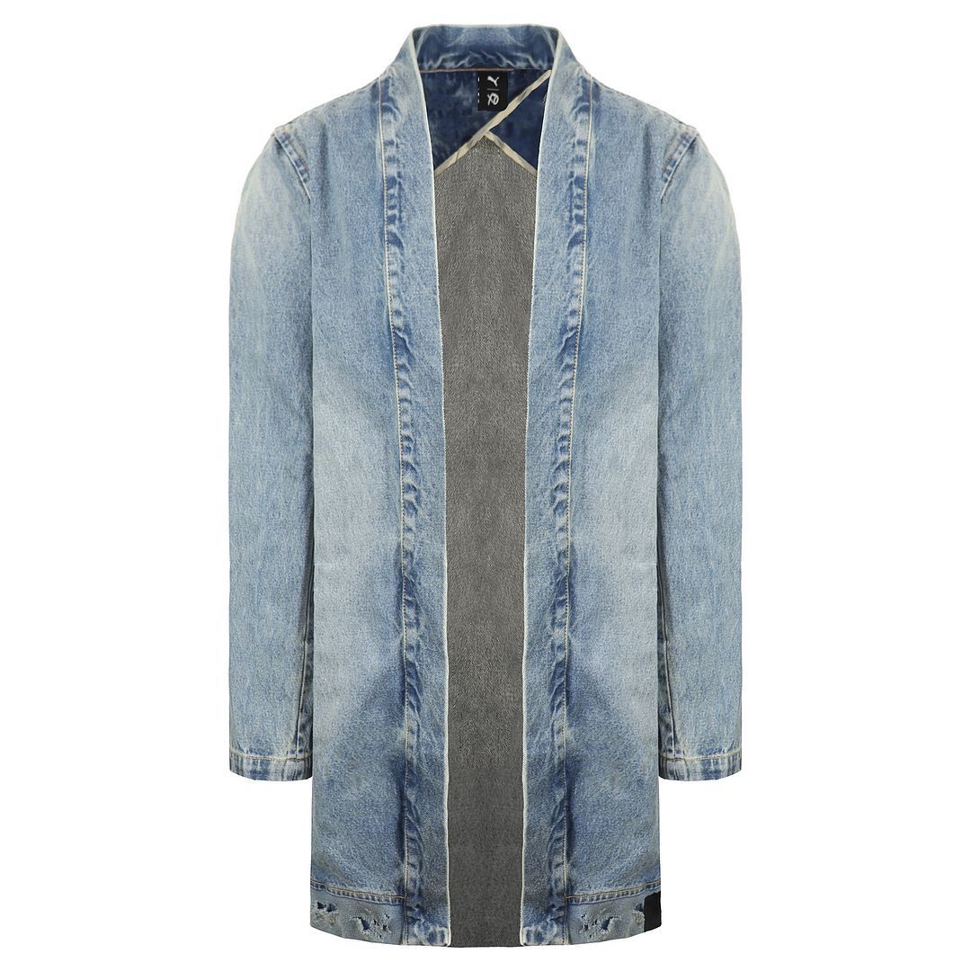 Gebleichte Denim Kimono Jacke