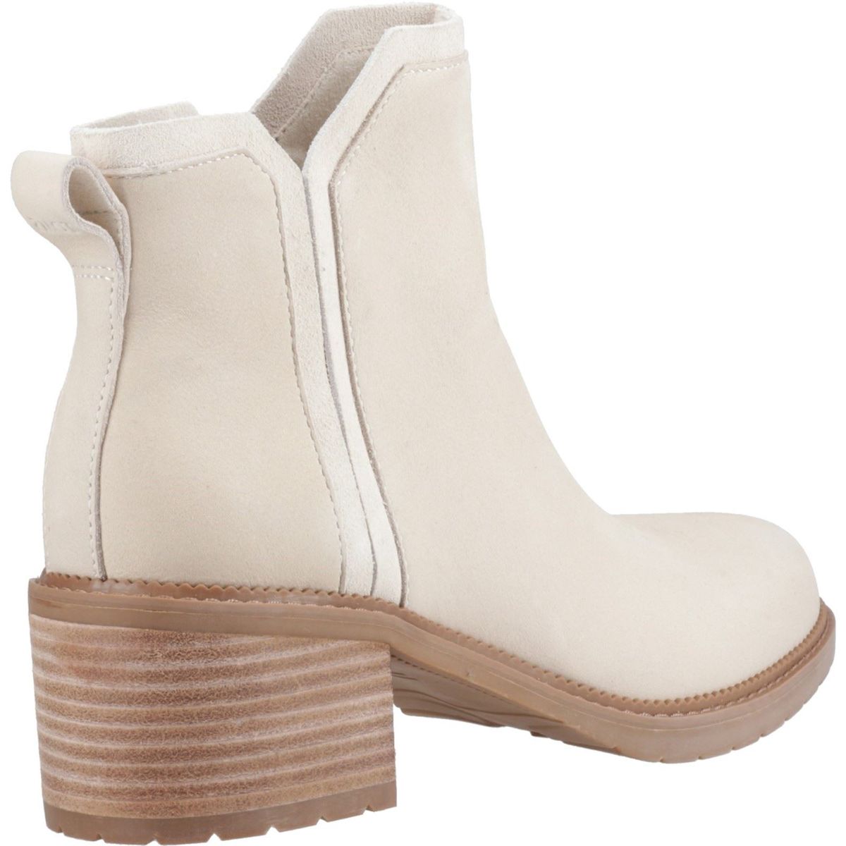 V-Ausschnitt Leder-Stiefeletten