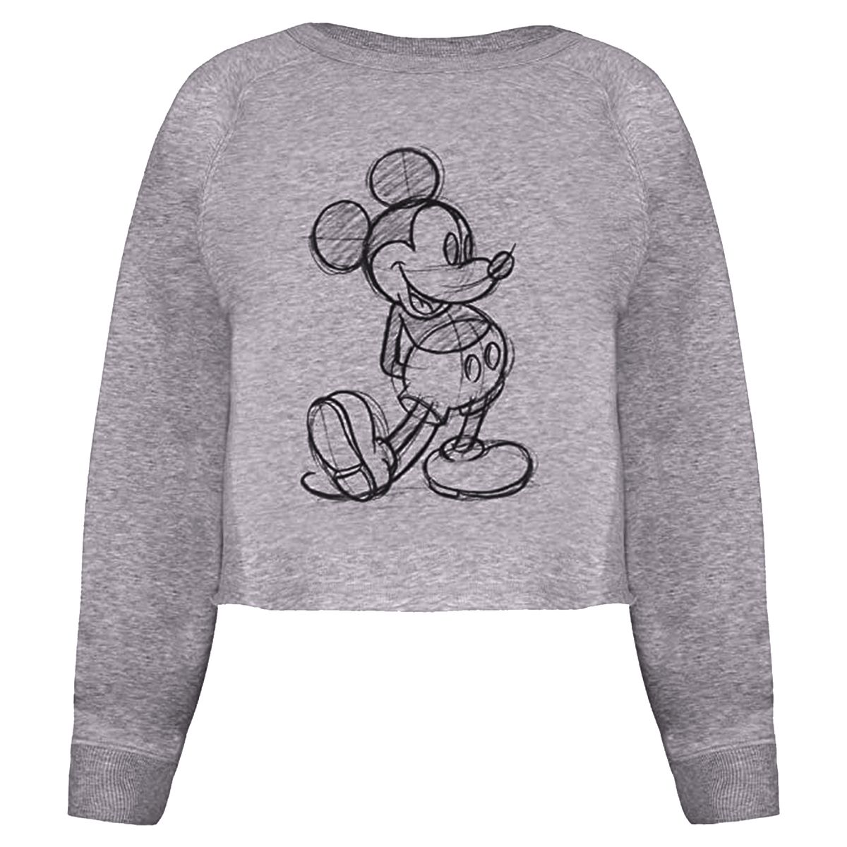 Disney - Kurzes Sweatshirt für Damen (Grau)