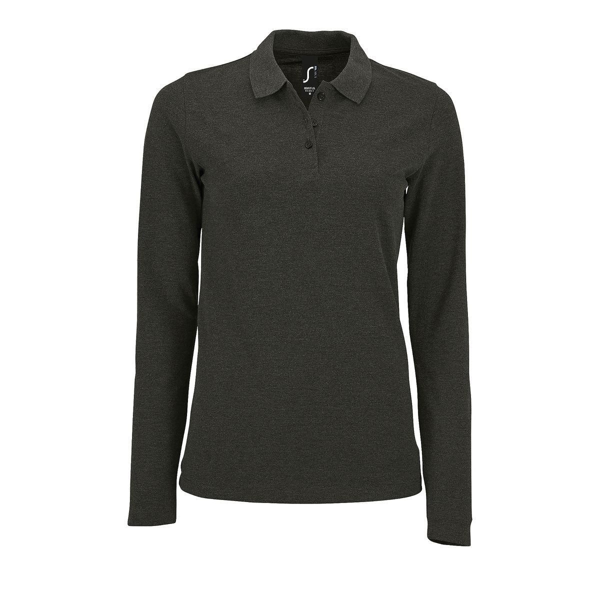 Klassisches Langarm Piqué Poloshirt