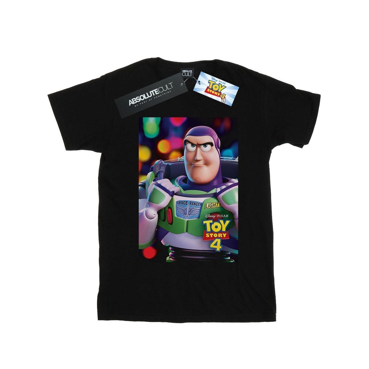 Disney - "Toy Story 4 Buzz Lightyear Poster" T-Shirt für Herren (Schwarz)