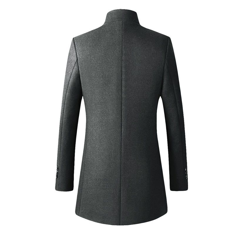 Wollmantel mit Stehkragen Slim Fit