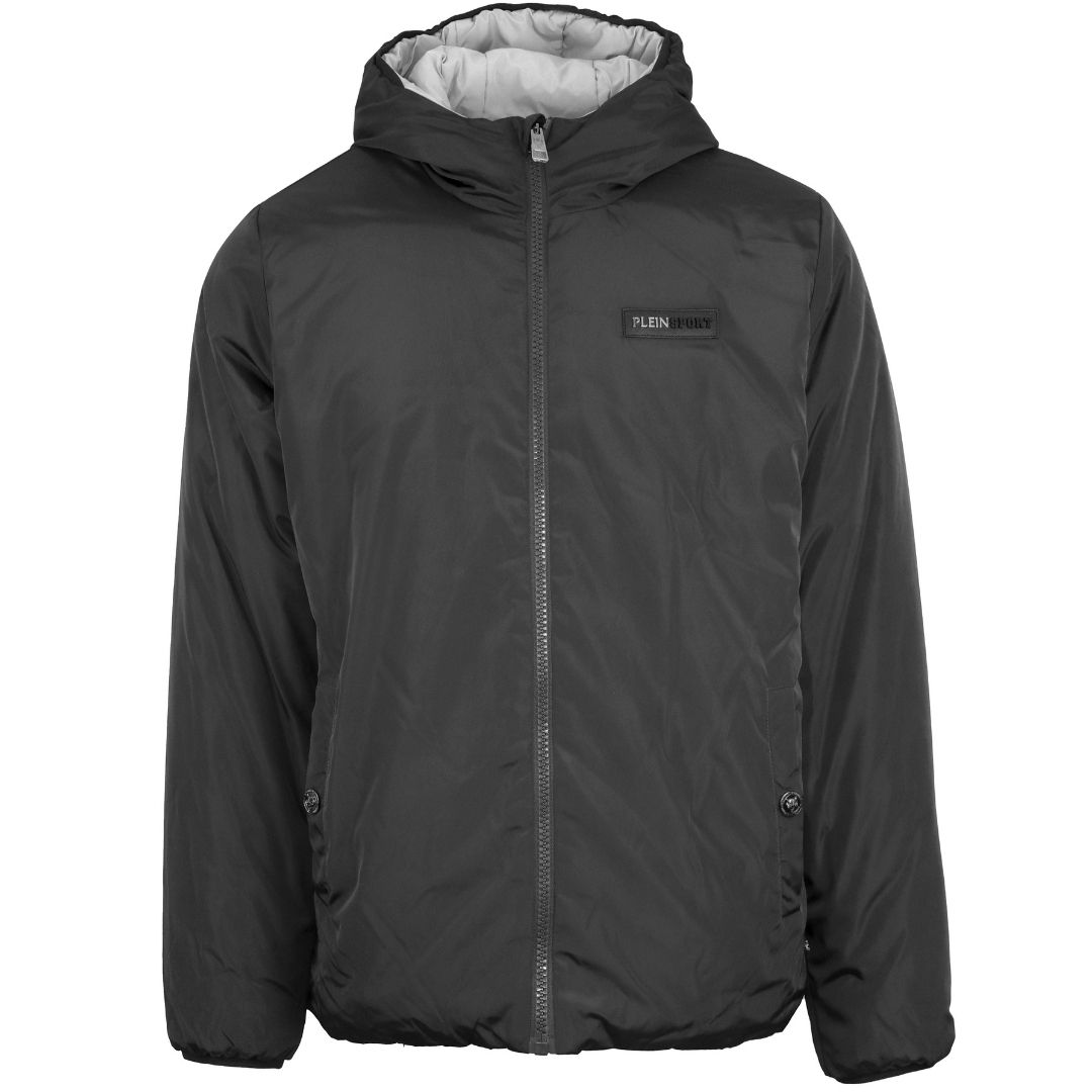 Wendbare, gefütterte Jacke mit Kapuze