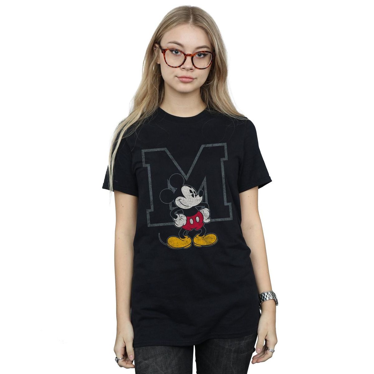 Vintage Micky Maus Grafik-T-Shirt
