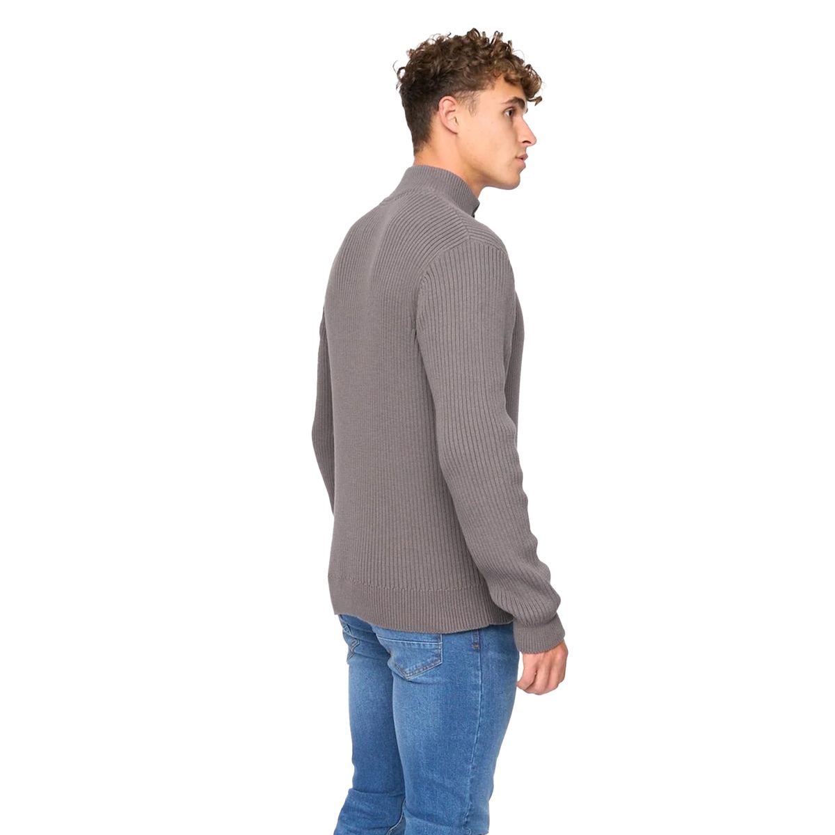 Gerippter Half-Zip Pullover