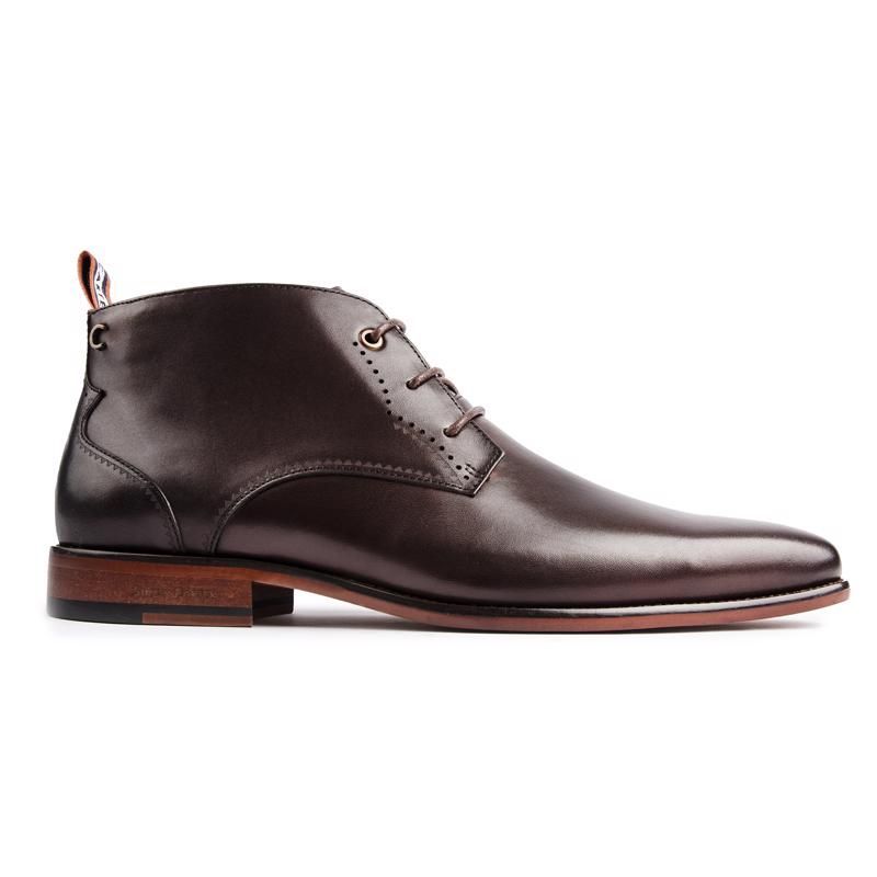 Chukka Lederstiefel mit Schnürverschluss
