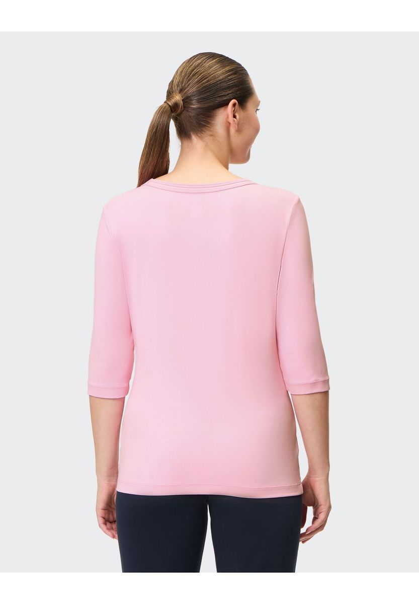 Klassisches Rundhals-Shirt mit 3/4-Ärmeln