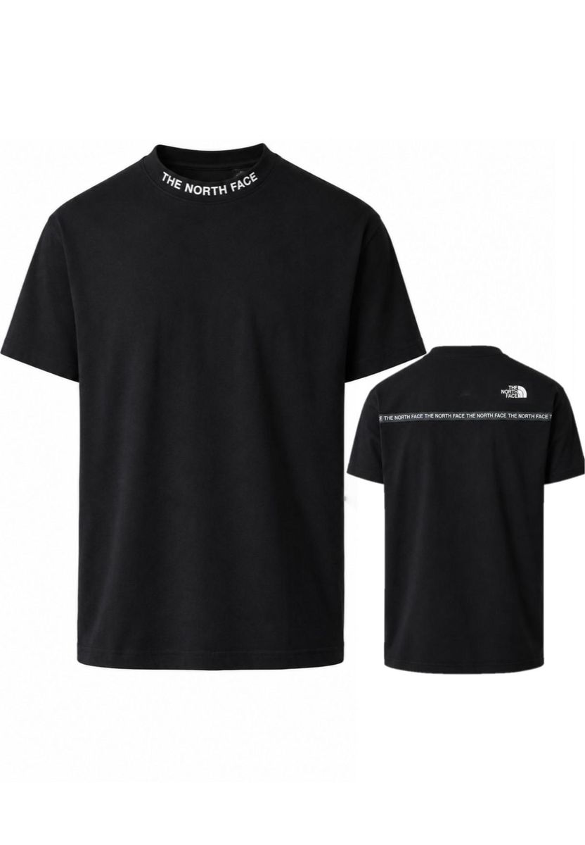 Locker geschnittenes Logo-Kragen-T-Shirt