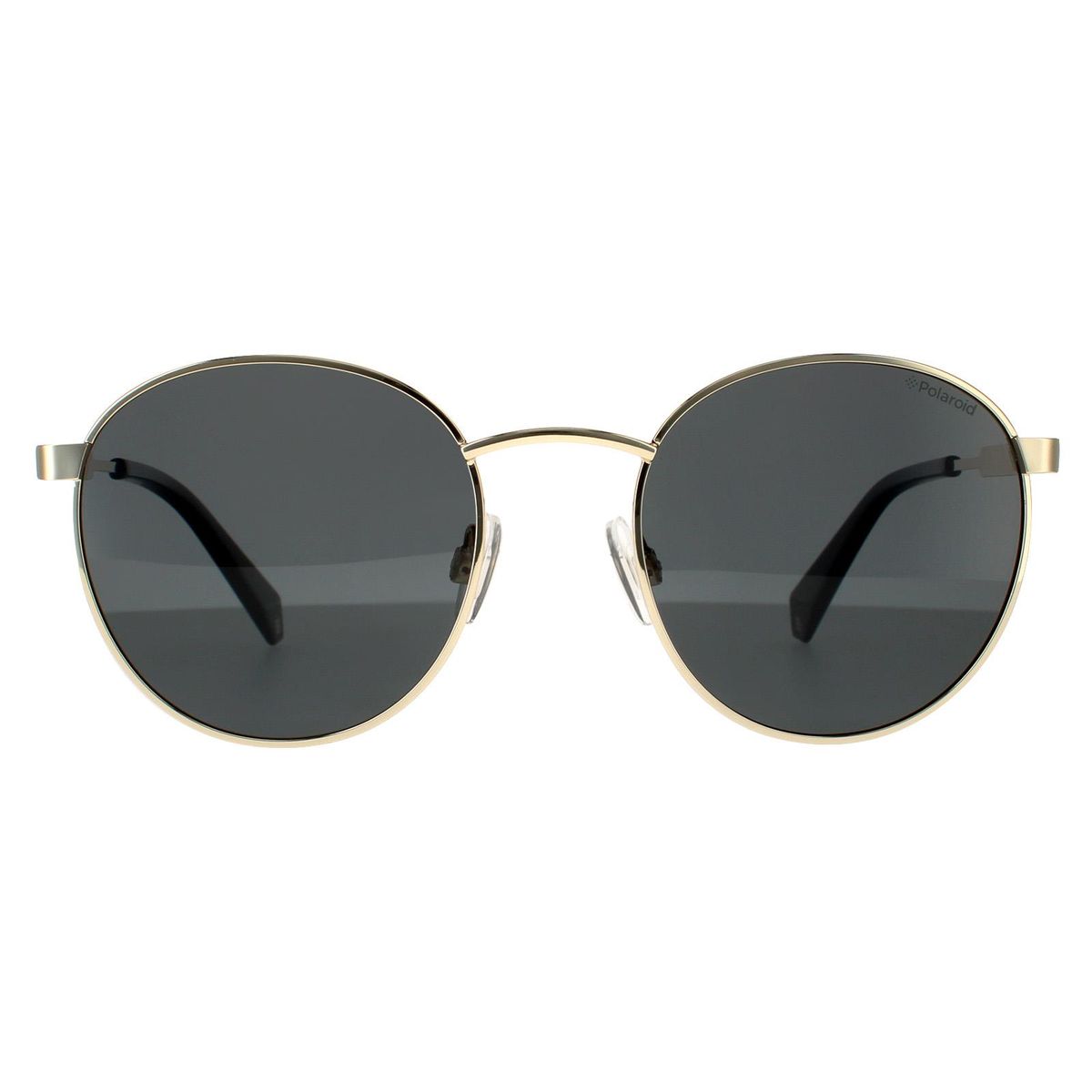 Runde Unisex-Sonnenbrille in Goldton