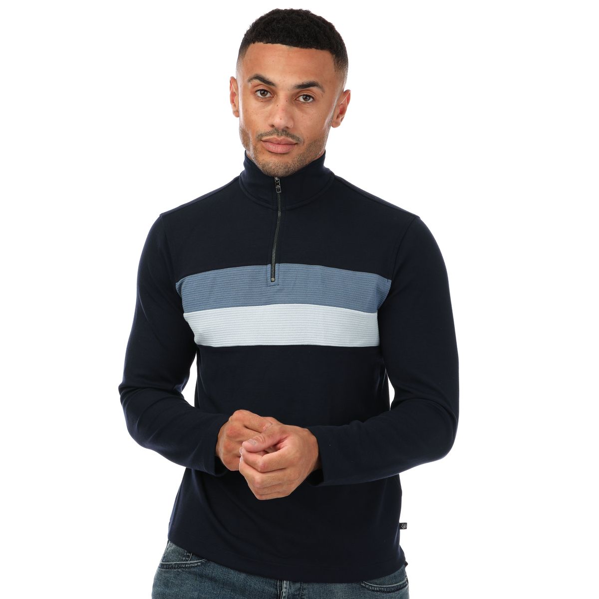 Herren Slim Fit Sweatshirt mit Reißverschluss