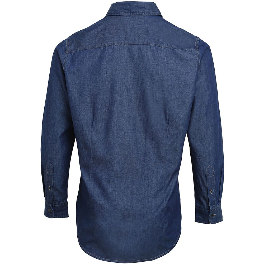 Klassisches Langarm-Denim-Hemd