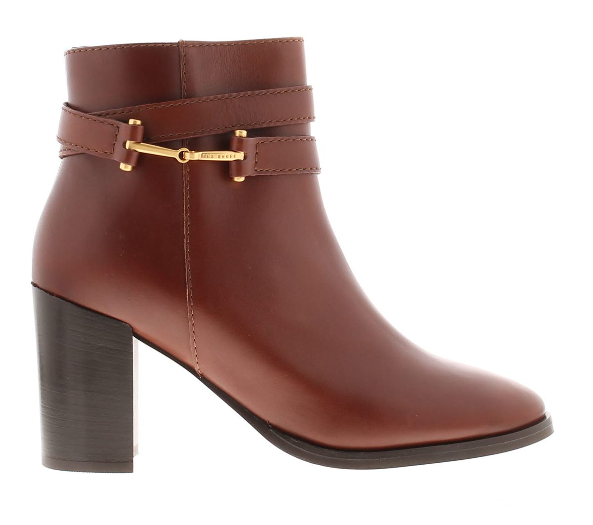 Elegante Lederstiefeletten mit Metallelement
