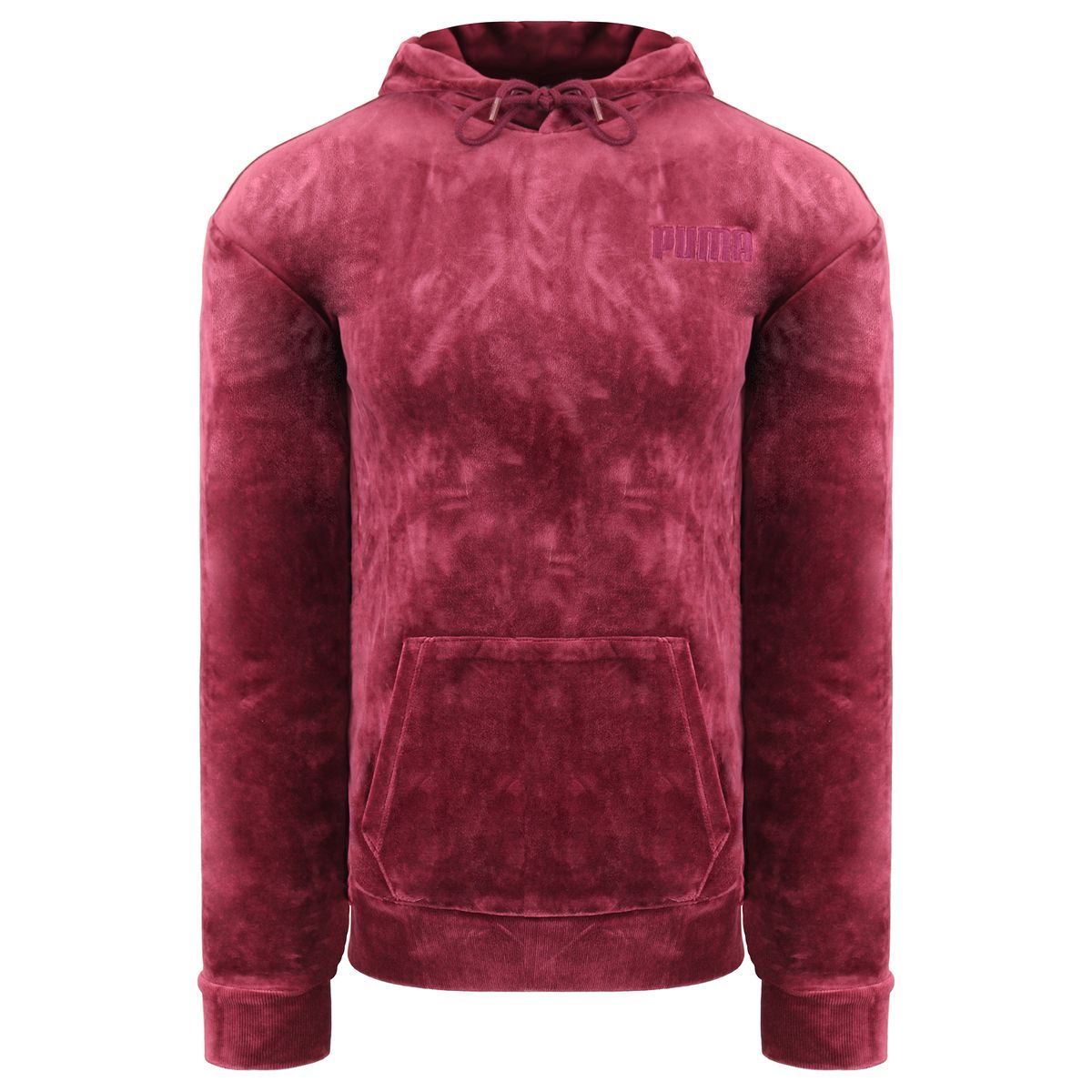 Puma bestickte Frauen Weinrot Red VeloR Hoodie