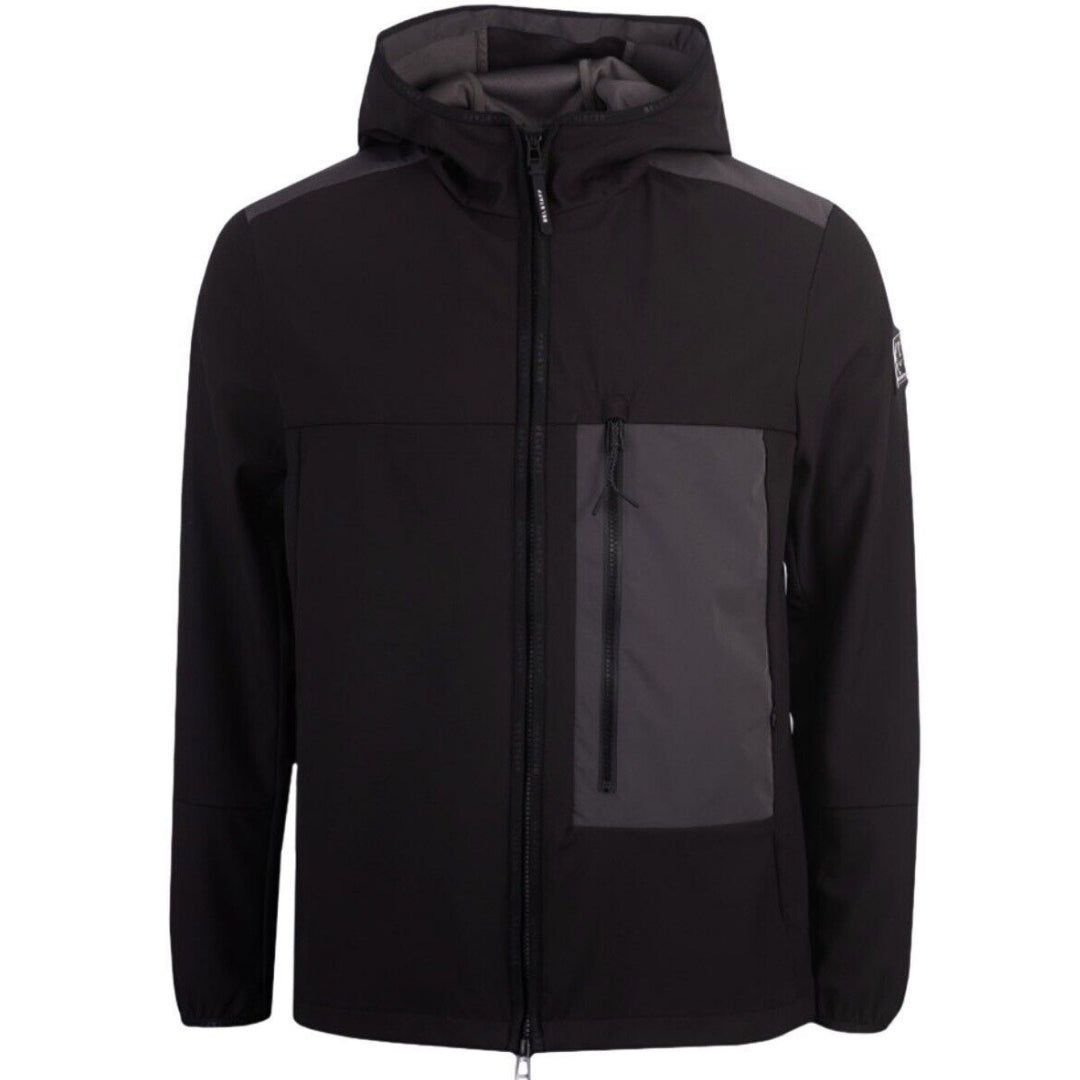 Schwarze leichte Kapuzenjacke