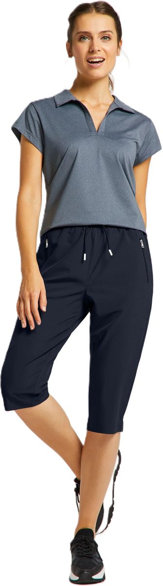 Damen Capri Trainingshose mit Kordelzug