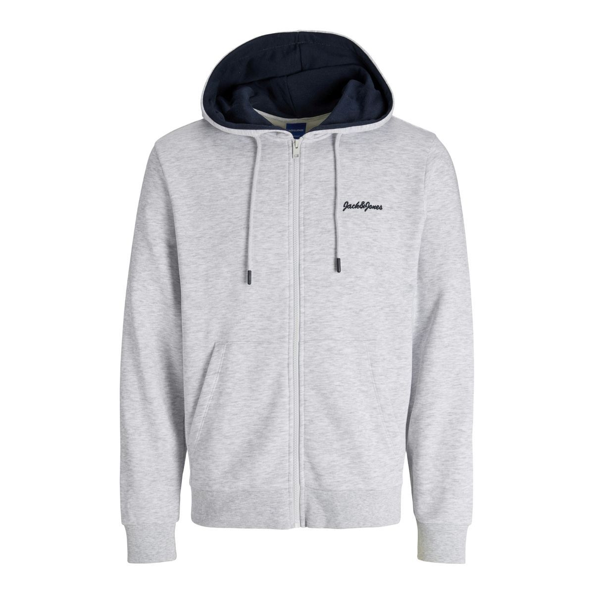 Herren Baumwollmischung Kapuzenpullover mit Reißverschluss