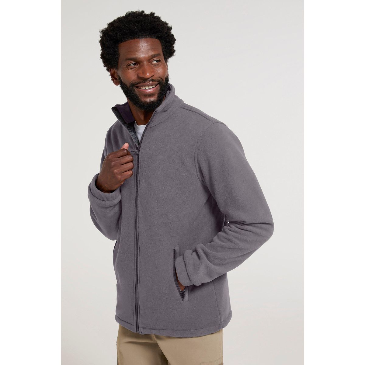 Herren Microfleece Jacke mit Reißverschluss