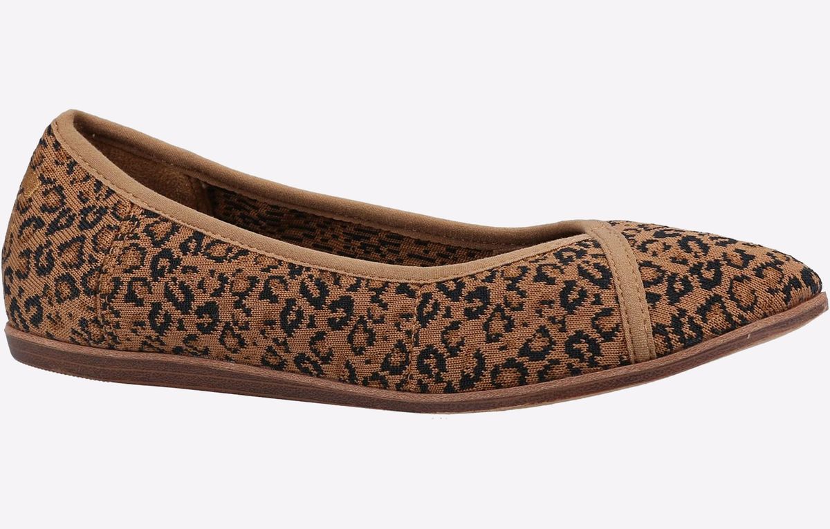 Ballerinas mit Leopardenmuster aus Baumwolle