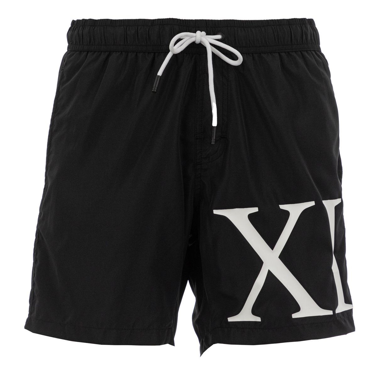 Schwarze Badehose für Herren mit Logo