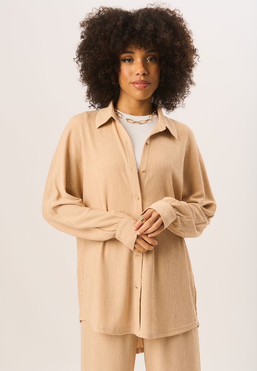 Oversized-Hemd mit Struktur-Optik