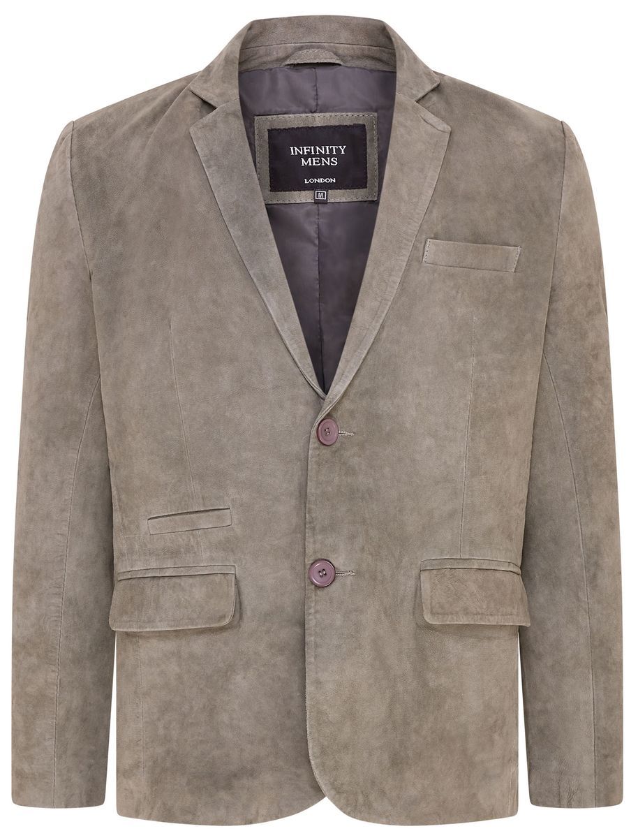 Italienische schmale Wildleder-Blazerjacke für Herren