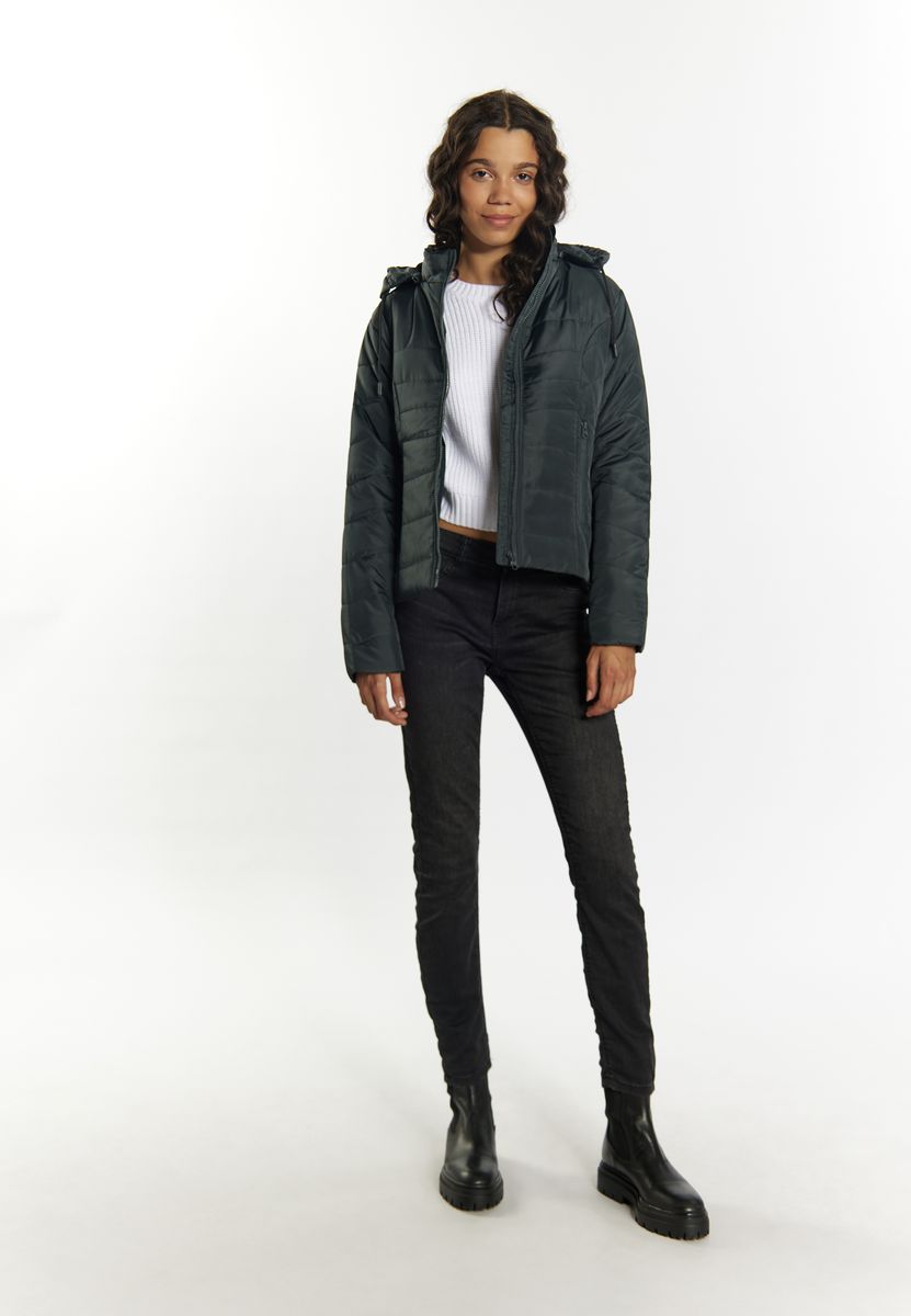 Leicht wattierte Steppjacke mit Kapuze