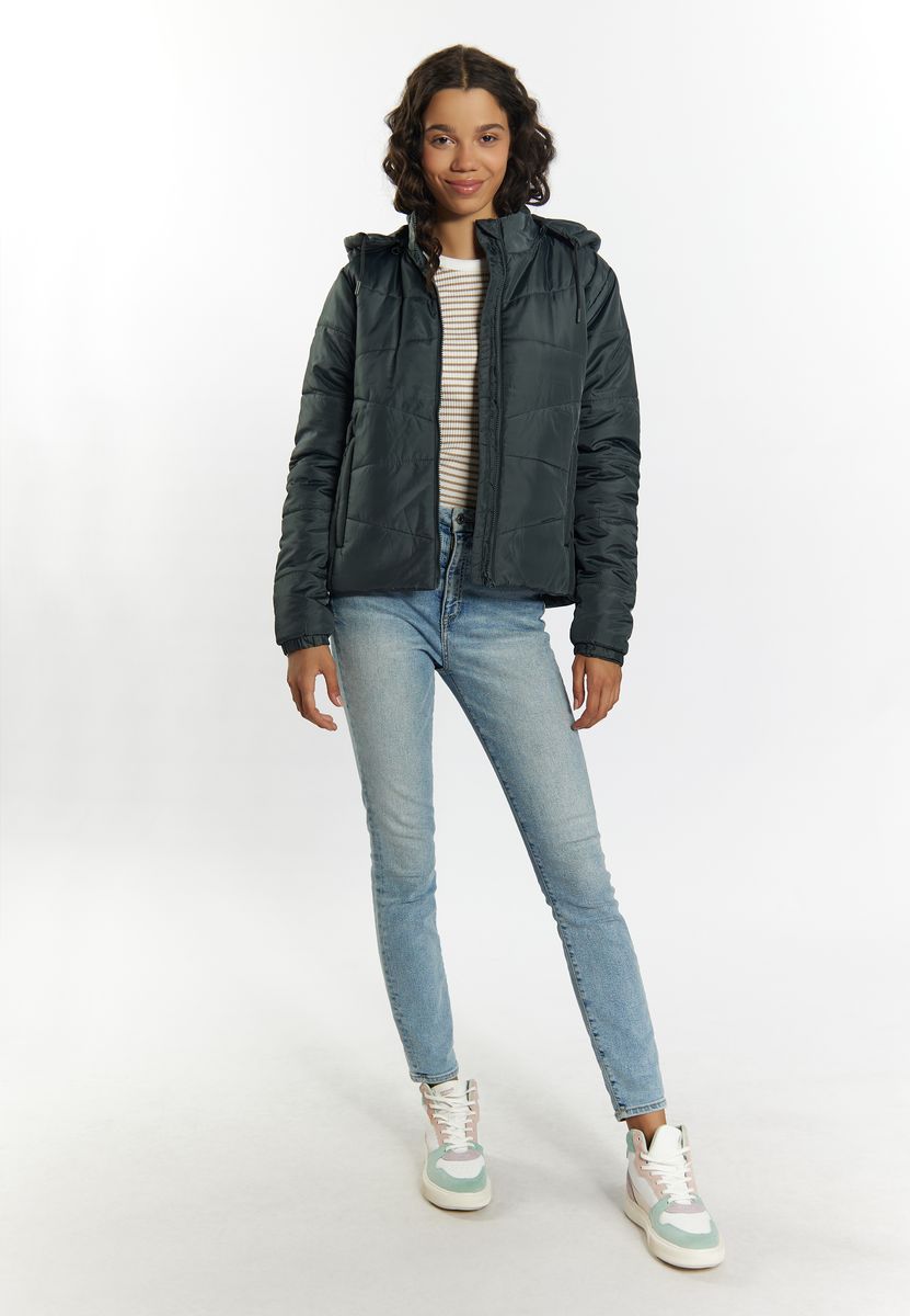 Leicht wattierte Steppjacke mit Kapuze