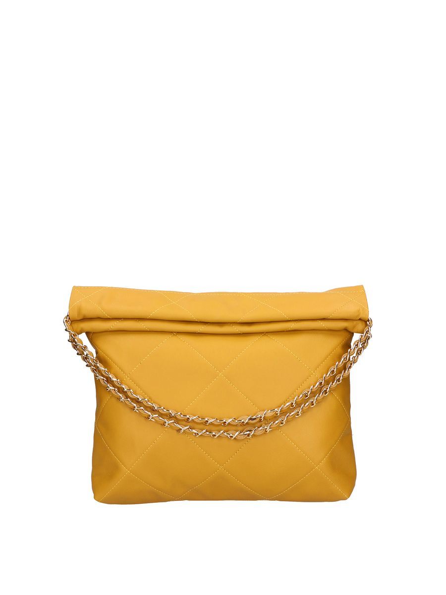 Gesteppte Ledertasche mit Kette