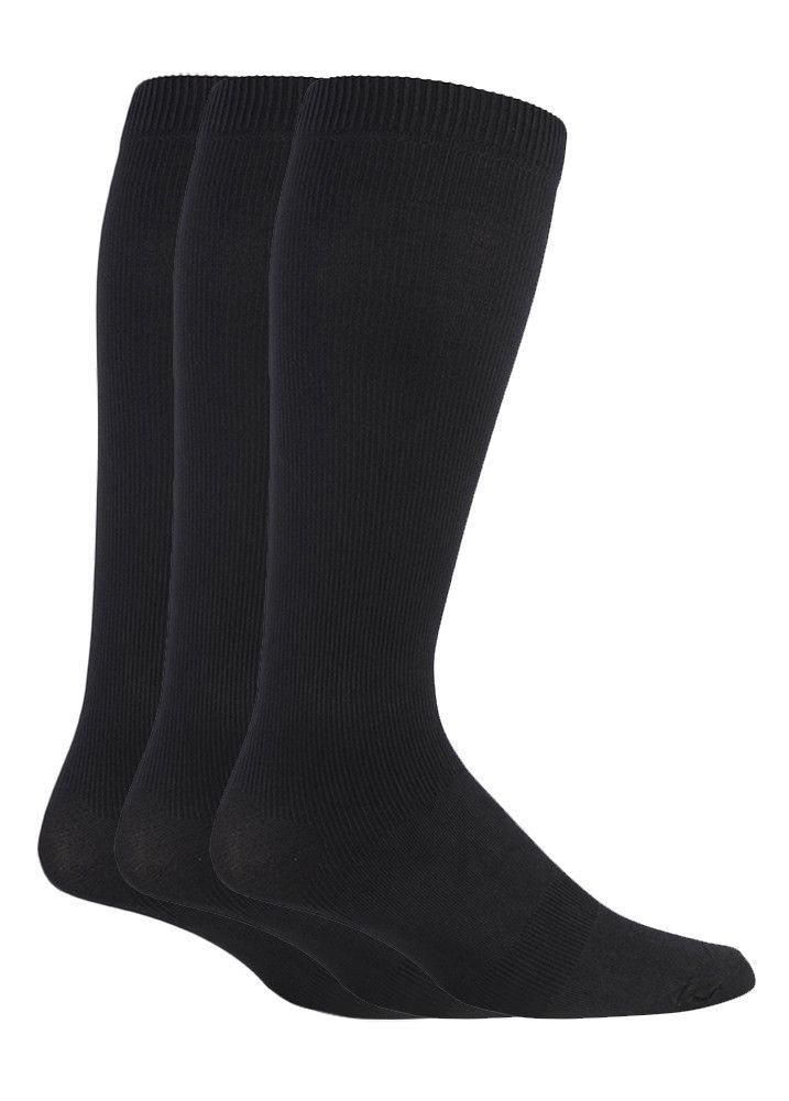 3 Paar Multipack Herren Flug Socken | IOMI | Graduated Compressions Socken für geschwollene Füße | DVT Socken für Reisen, Laufen, Radfahren - Schwarz
